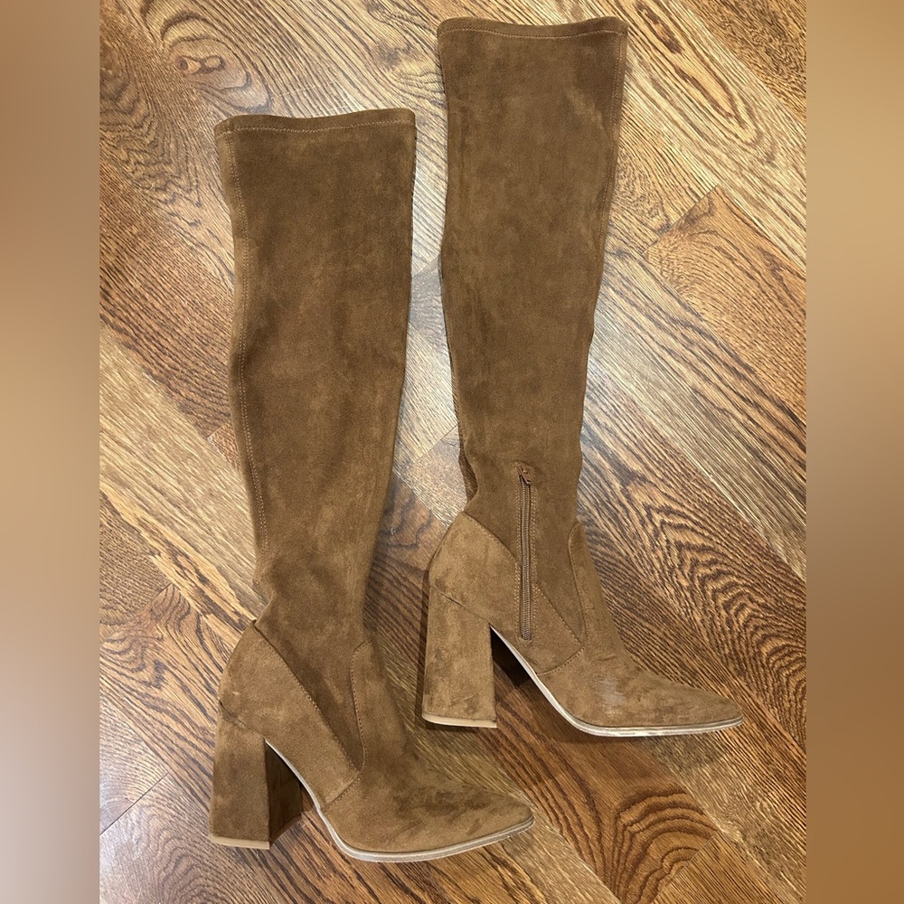 Steve Madden Tan Over the Knee Boots